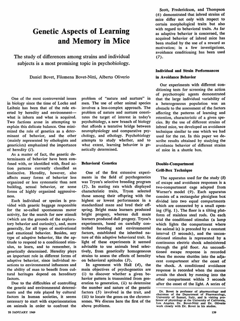 Heredity vs. Environment in Behavior | PDF | Learning | Nature Versus ...