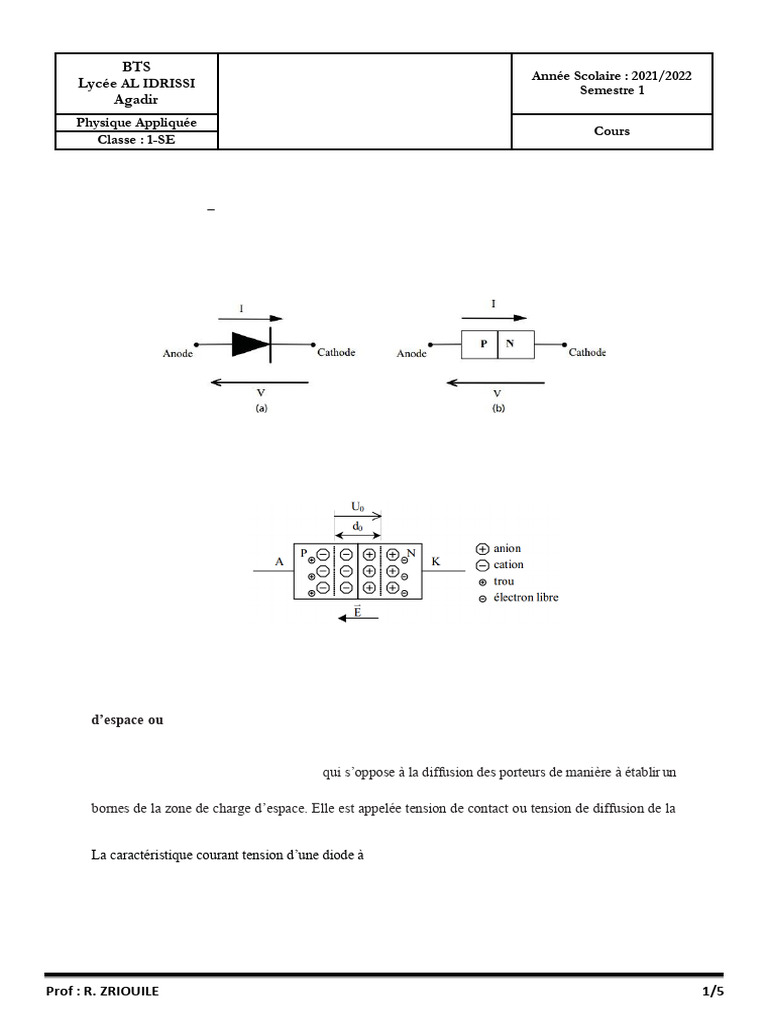 Introduction aux diodes à jonction PN | PDF | Diode | Composants ...