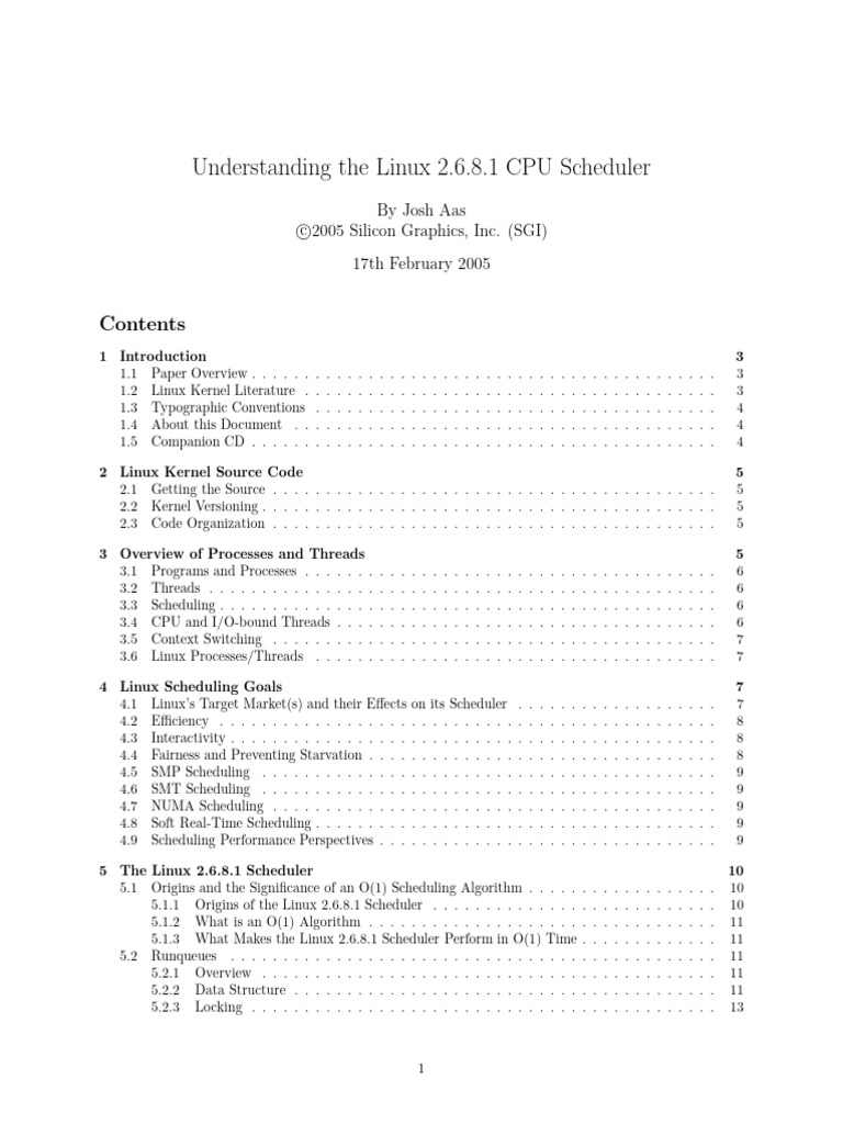 Linux 2.6.8.1 CPU Scheduler Guide | PDF | Scheduling (Computing ...