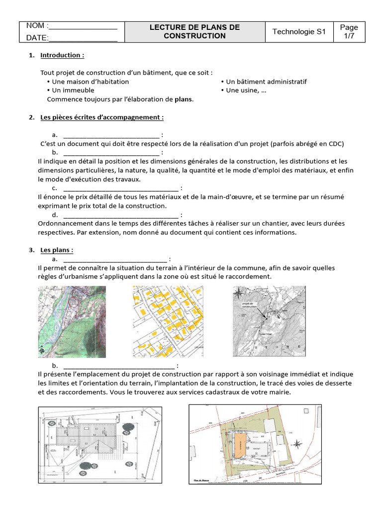 Lecture et Interprétation des Plans de Construction | PDF | Fenêtre ...
