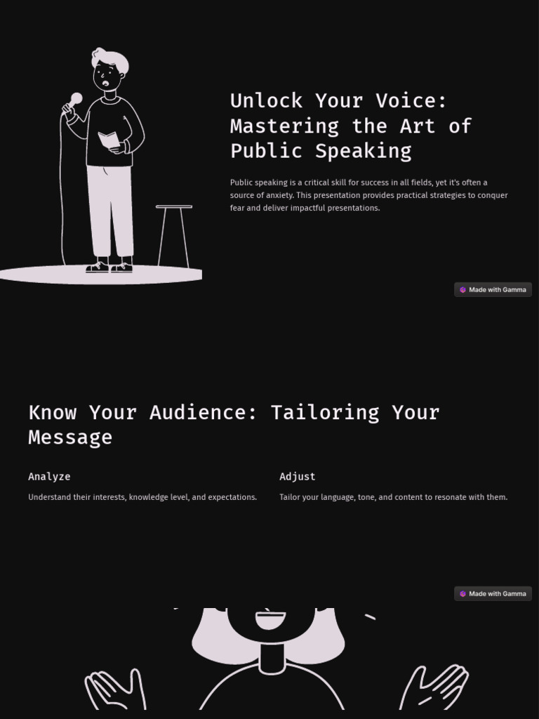 Unlock Your Voice Mastering The Art of Public Speaking | PDF