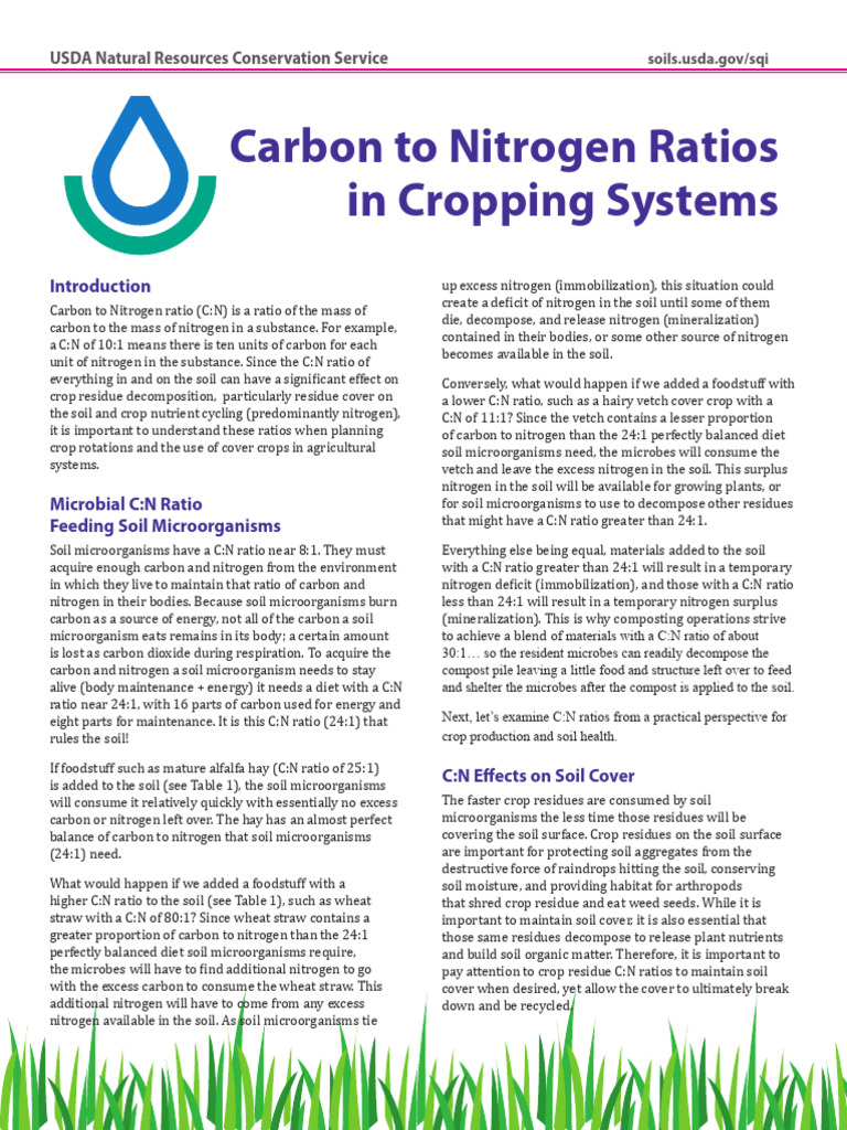 Nrcs Carbon Nitrogen | PDF | Crop Rotation | Soil