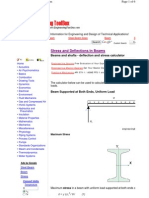 Beam Stress Deflection D 1312