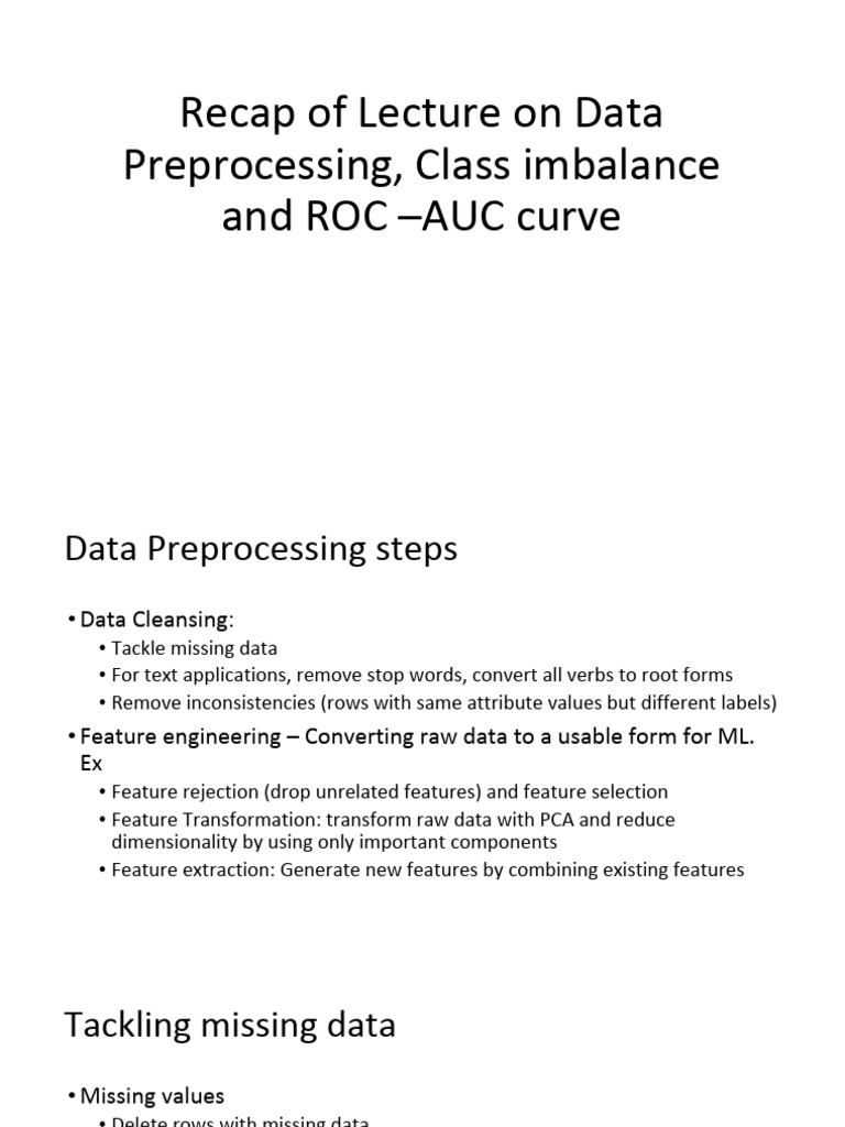 Micro AUC in Class Imbalance Solutions | PDF