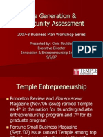 Workshop Idea Generation and Opportunity Assessment