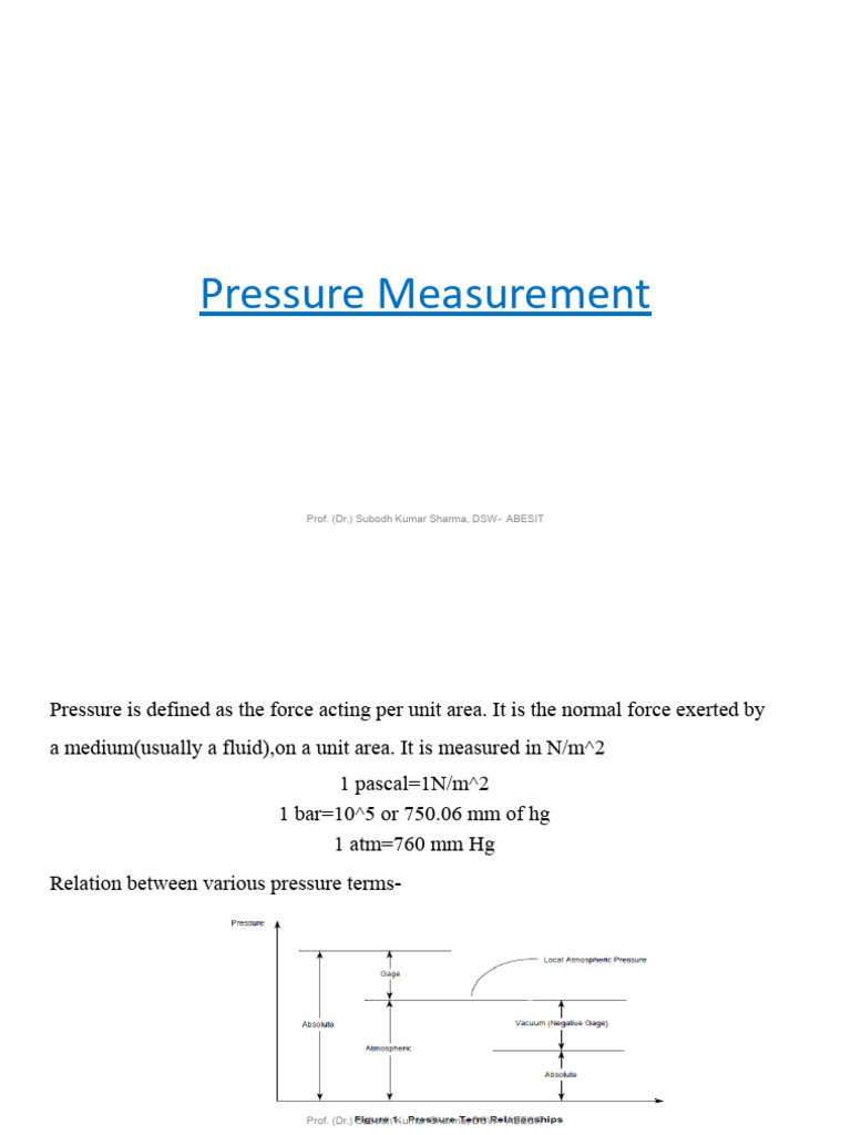 Understanding Pressure Measurement Techniques | PDF | Pressure ...