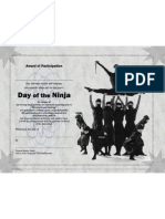 Day of The Ninja Participation Certificate