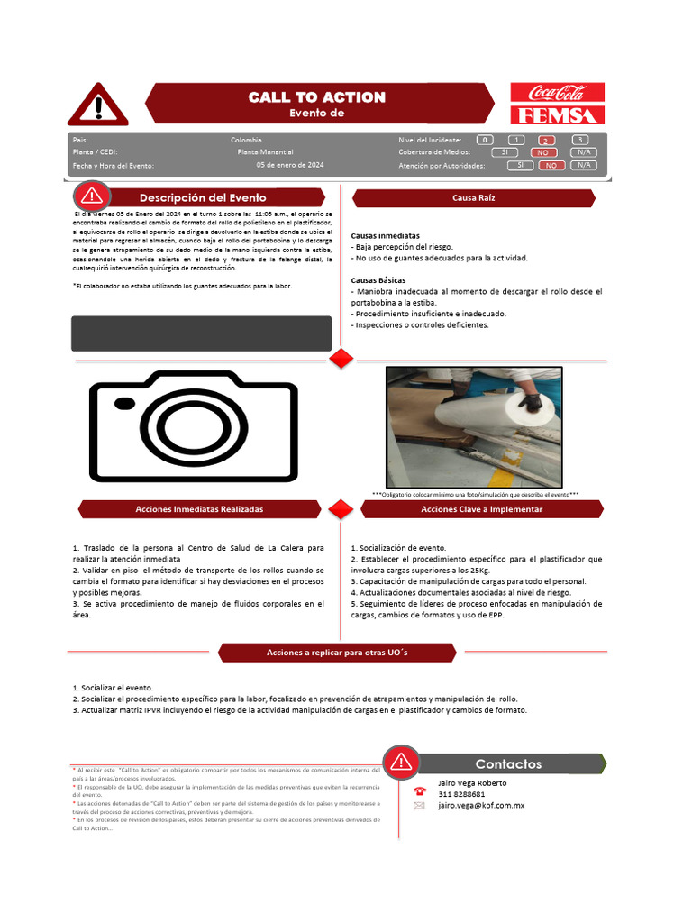 CTA Atrap Dedo Con Rollo de Polietileno 04ENE24 | PDF