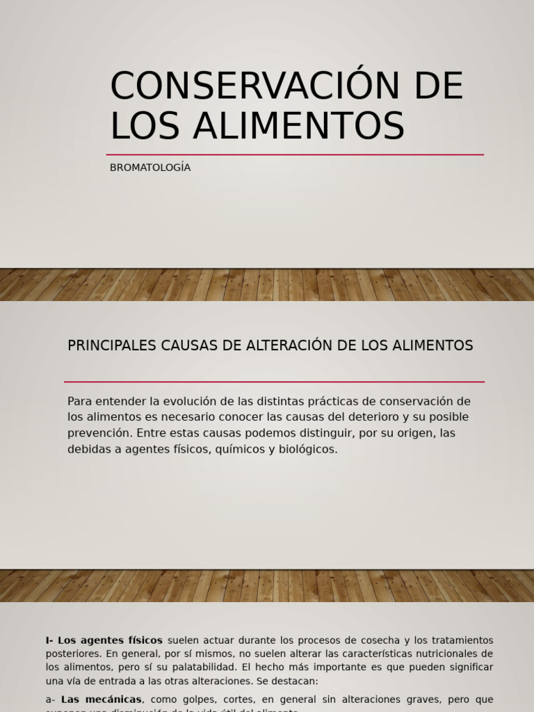 Causas y Métodos de Conservación de Alimentos | PDF | Fermentación ...