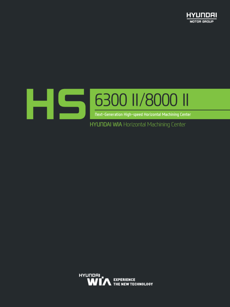 Hyundai WIA HS6300/8000 II Machining Center | PDF | Machining ...