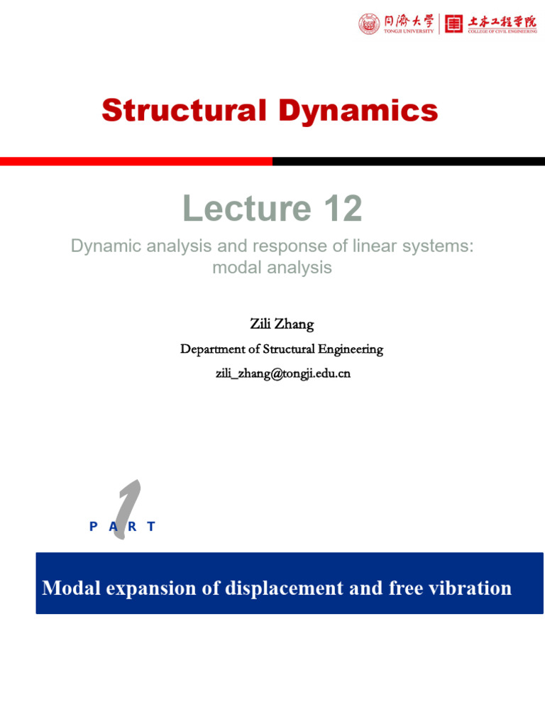 Dynamic Analysis of Linear Systems | PDF | Normal Mode | Damping