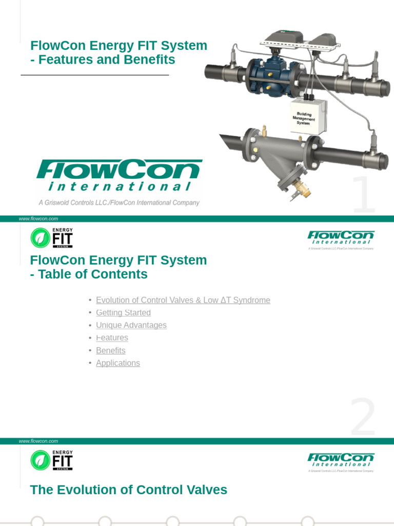 FlowCon Energy FIT System Overview | PDF | Valve | Flow Measurement