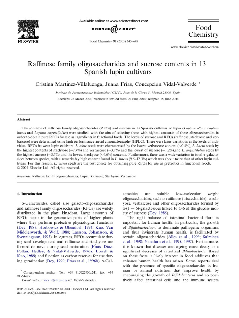 10 1016@j Foodchem 2004 06 034 | PDF | Bean | High Performance Liquid ...