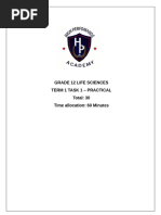 Grade 12 Life Sciences Practical Task 1 | PDF | Translation (Biology ...