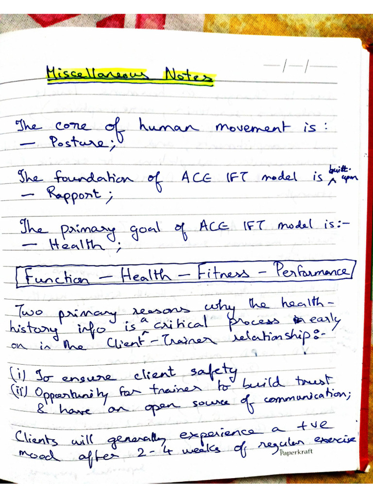 ACE CPT Miscellaneous Notes | PDF