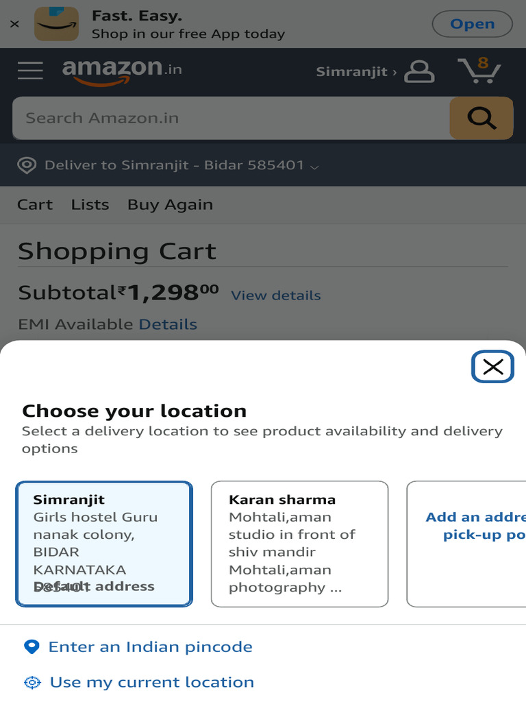 Amazon - in Shopping Cart | PDF