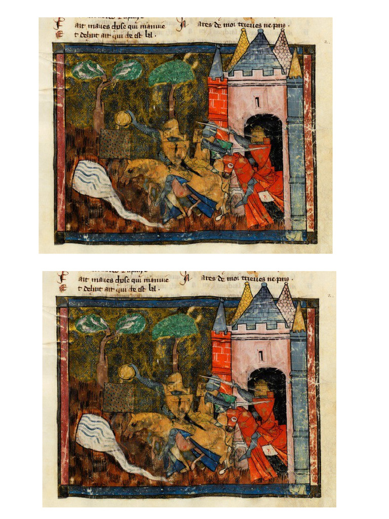 Enluminure Calogrenant A La Fontaine | PDF