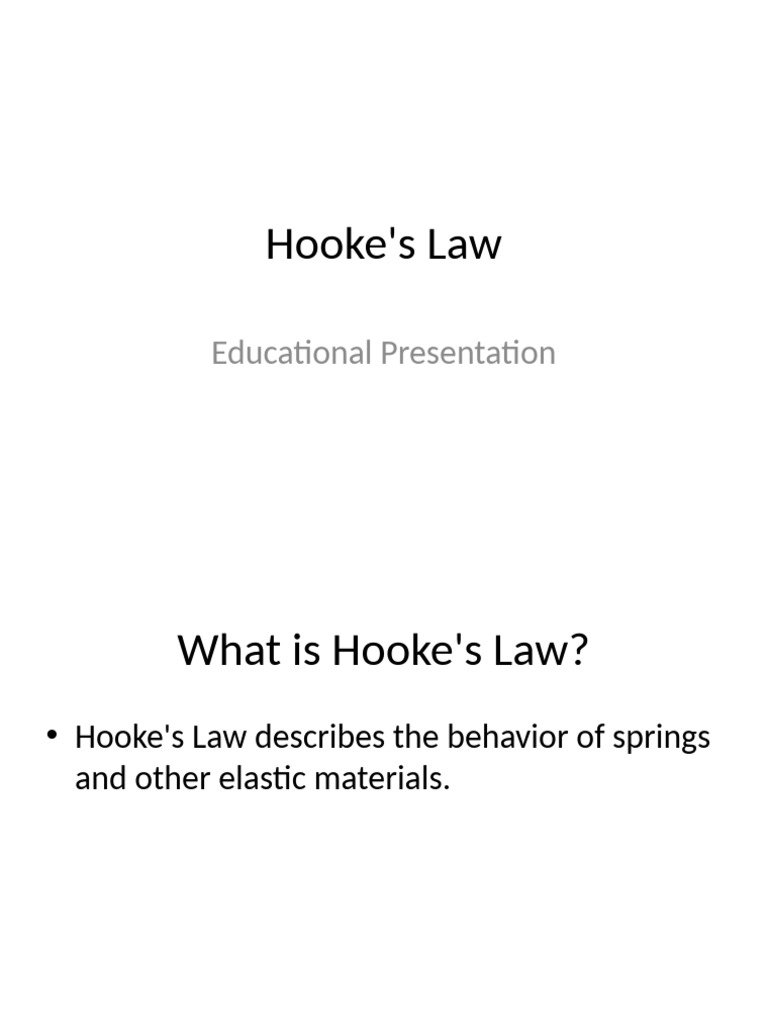 Hookes Law Pdf