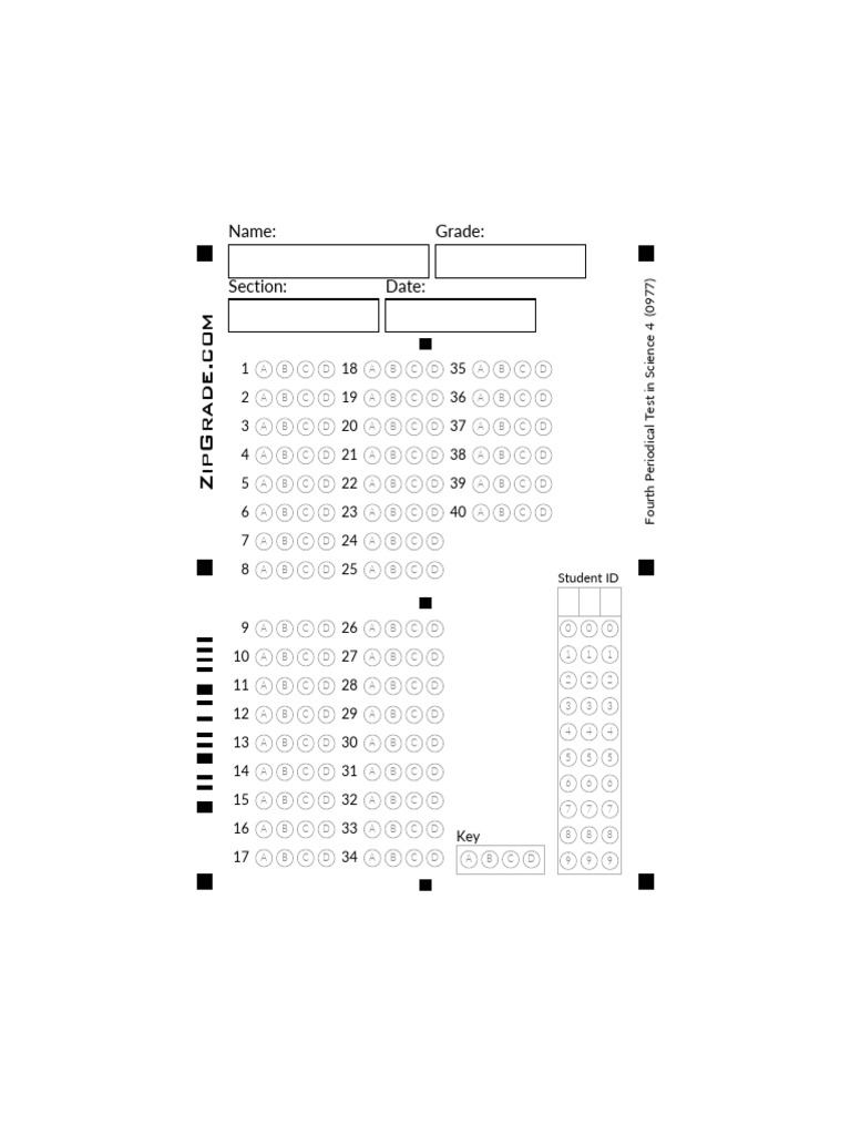 Fourth Periodical Science Test 4 | PDF