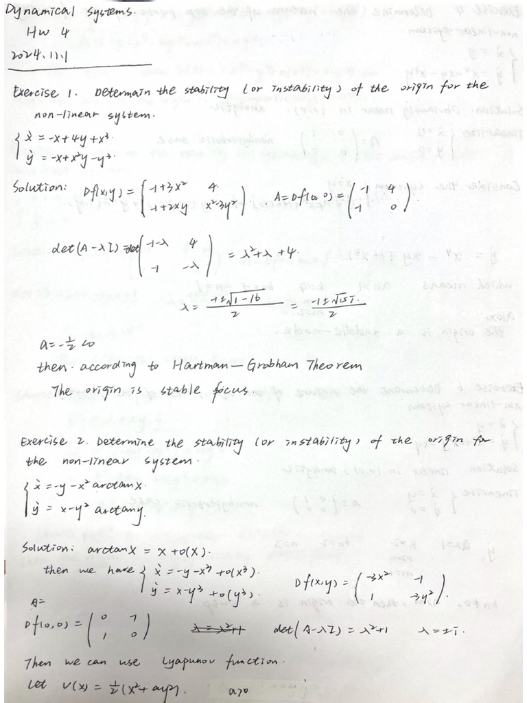 Dynamical Hw4 | PDF
