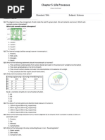 Class 10 Science PYQs With Solution Chapter-5 Life Processes | PDF ...