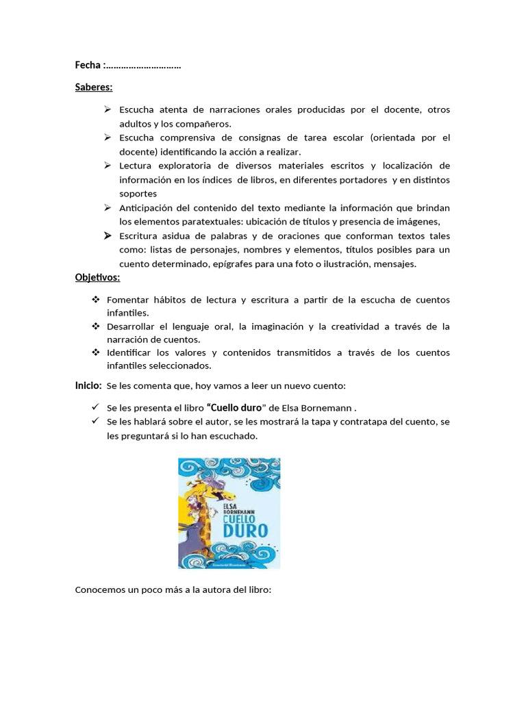 Actividades de Lectura y Escritura Infantil | PDF | Cuentos | Narración