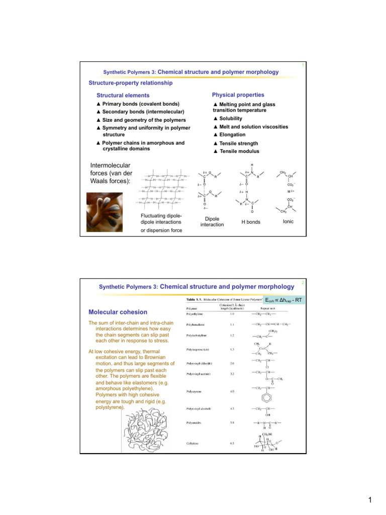 Polymer Structure and Properties Overview | PDF | Polymers | Viscosity