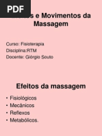 Movimentos e Fluxo de Massagem