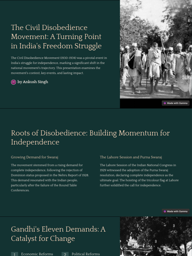 Gandhi's Eleven Demands and Impact | PDF | Mahatma Gandhi | Indian ...