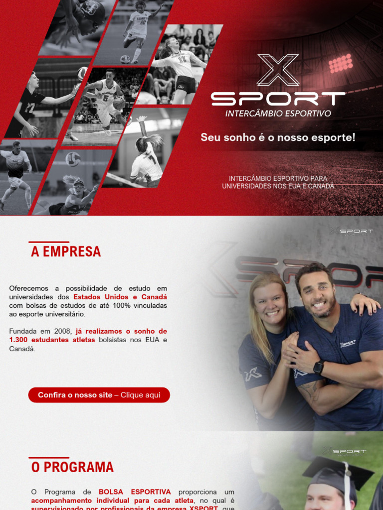 Intercâmbio Esportivo: Bolsas nos EUA e Canadá | PDF | Associação ...