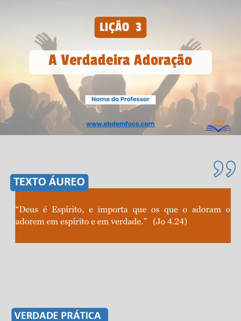 Verdadeira Adoração em Espírito e Verdade | PDF | Jesus | Samaritanos