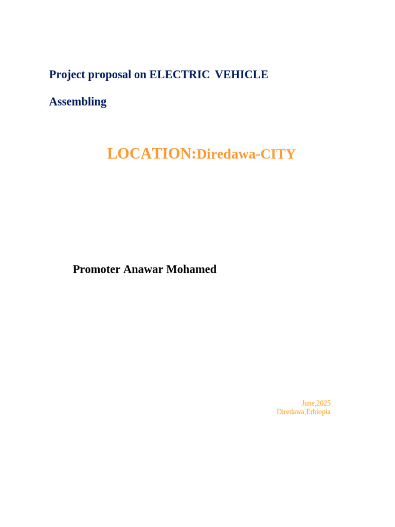 Electric Vehicle Charging Project Proposal | PDF | Electric Vehicle ...