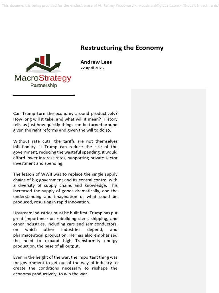 Restructuring The Economy | PDF | Great Depression | Government Budget ...