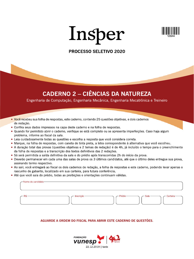 Caderno Questoes Caderno-2 Ciencias Natureza V1 | PDF