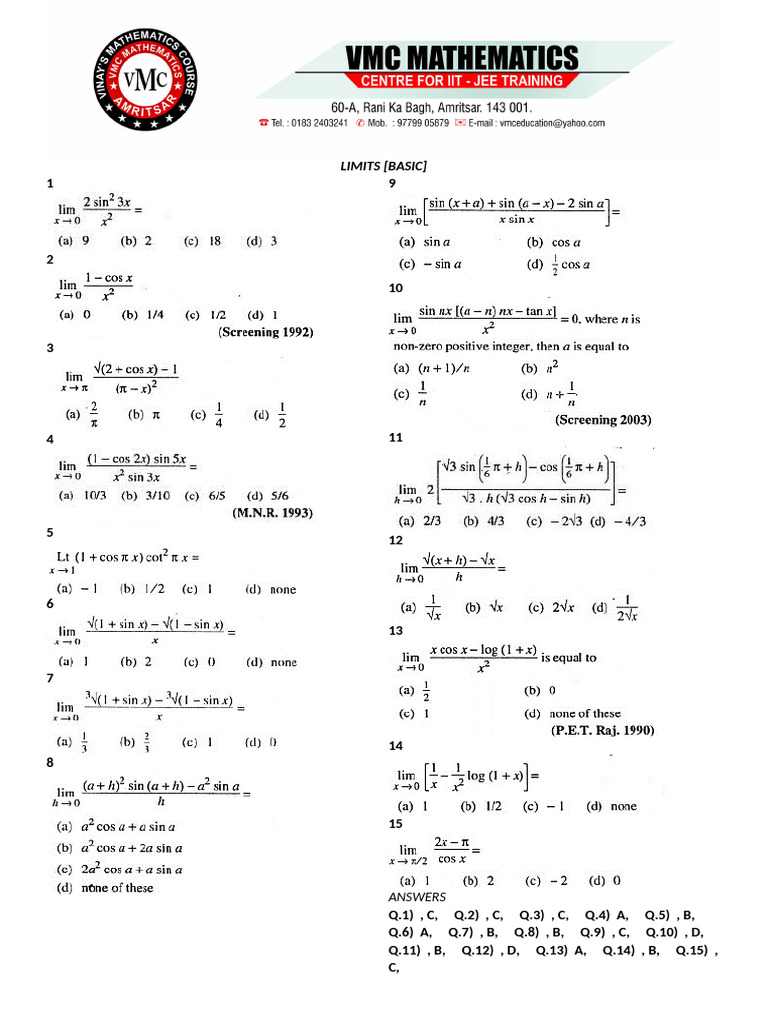 Limits-1 | PDF