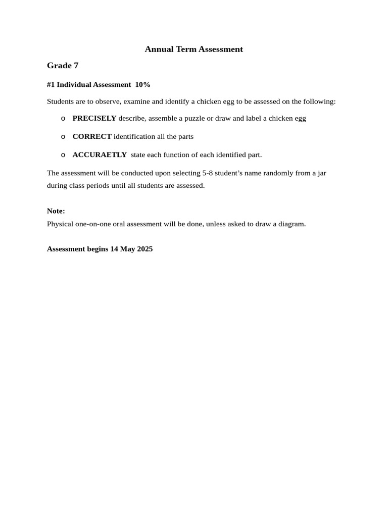 Assessment Term 3 7C | PDF