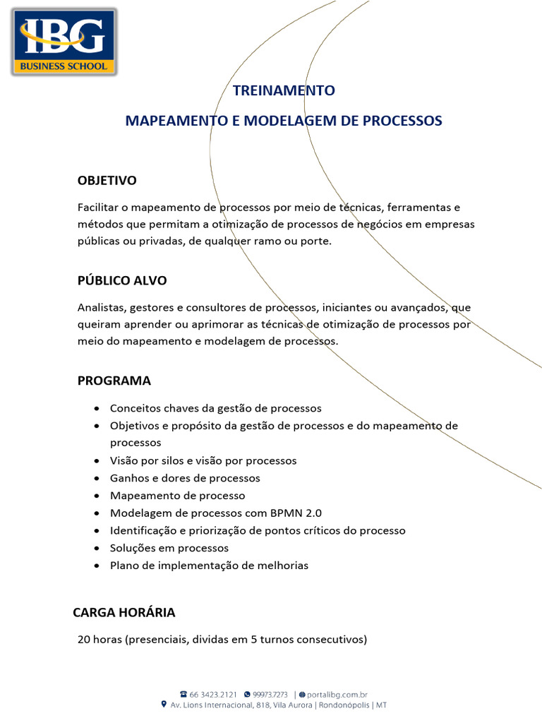 Programa Mapeamento e Modelagem de Processos | PDF