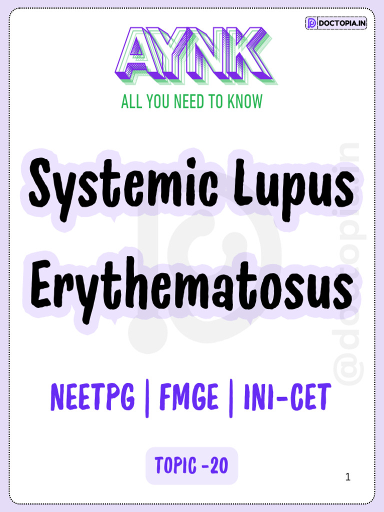Systemic Lupus Erythematosus (SLE) | PDF | Human Diseases And Disorders ...