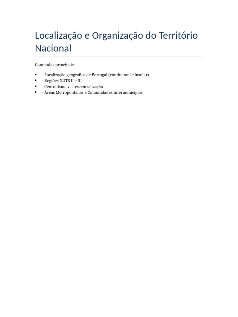 Localização e Organização Do Território Nacional | PDF