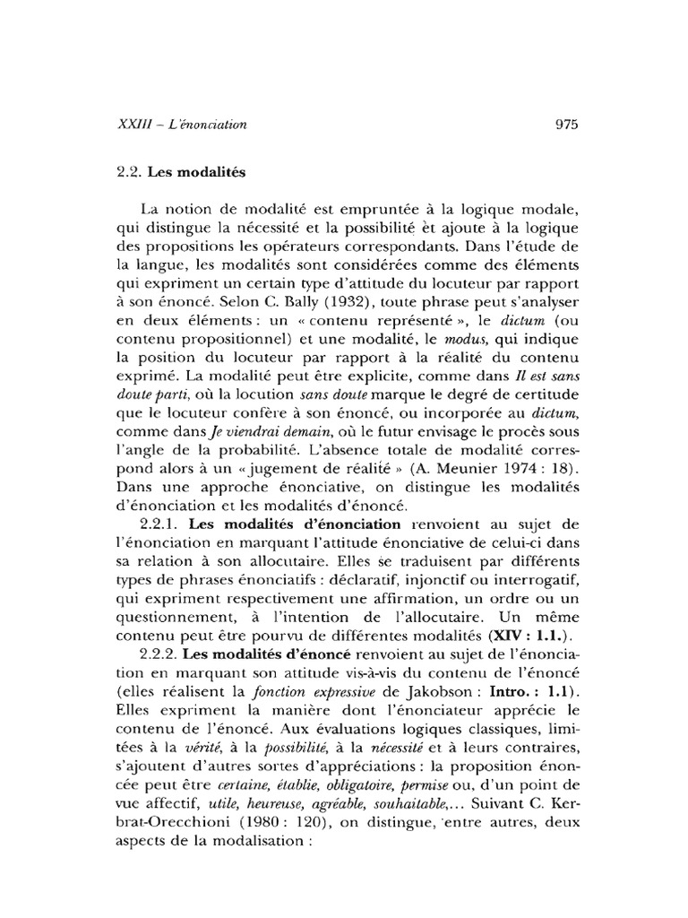 Les Modalités | PDF