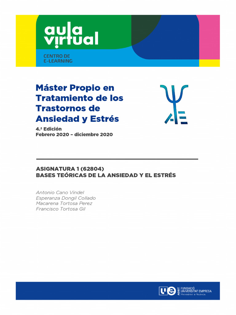 Bases Teóricas de Ansiedad y Estrés | PDF | Las emociones | Ansiedad