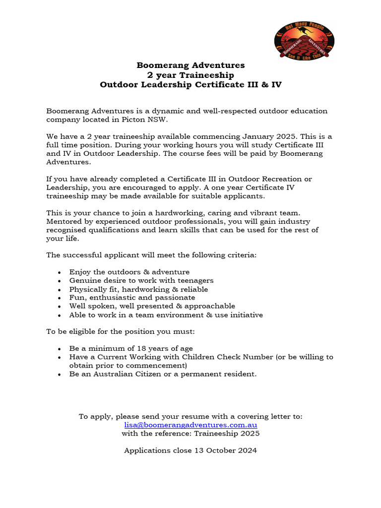 Trainee+Position+2025 | PDF