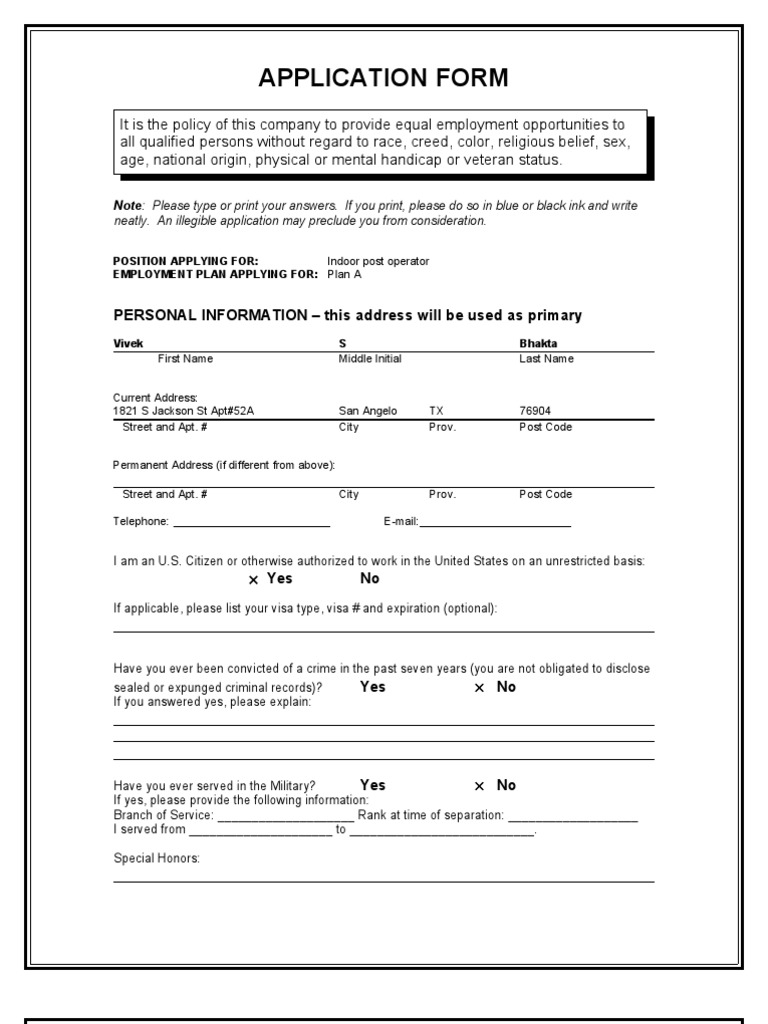Application Form Criminal Record Government