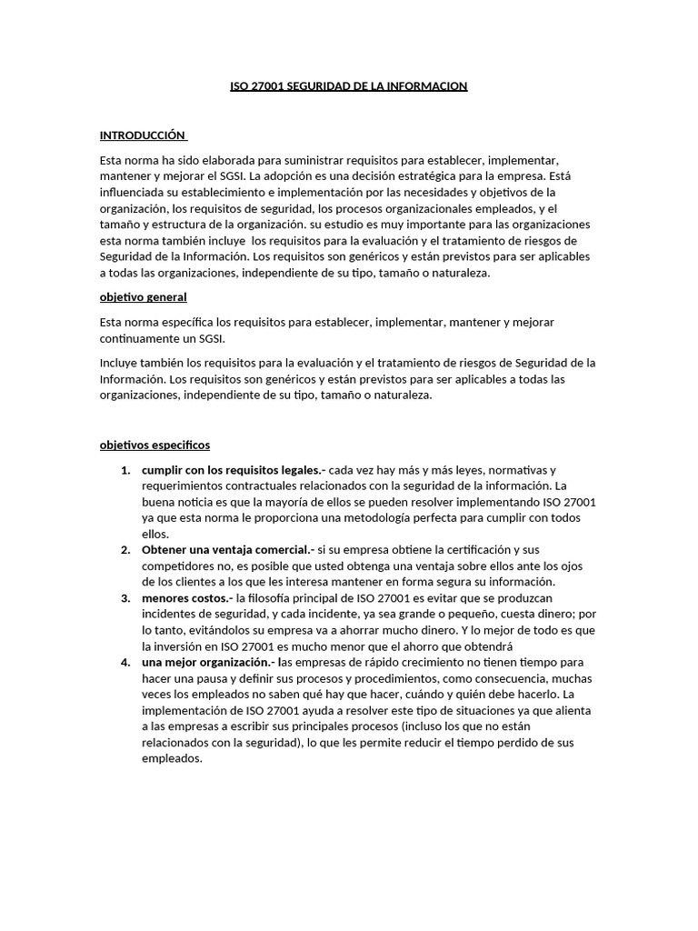 Iso 27001 | PDF | Seguridad de información | Auditoría