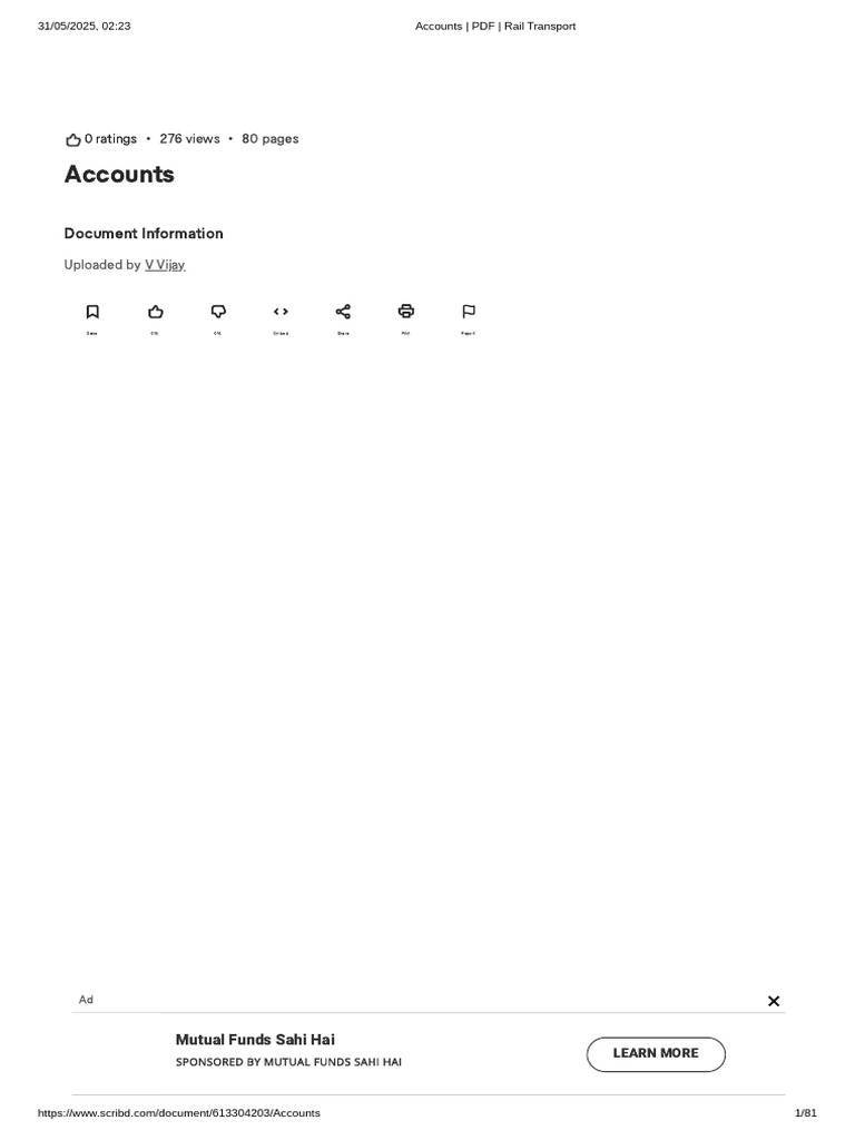Accounts - PDF - Rail Transport | PDF | Scribd | World Wide Web