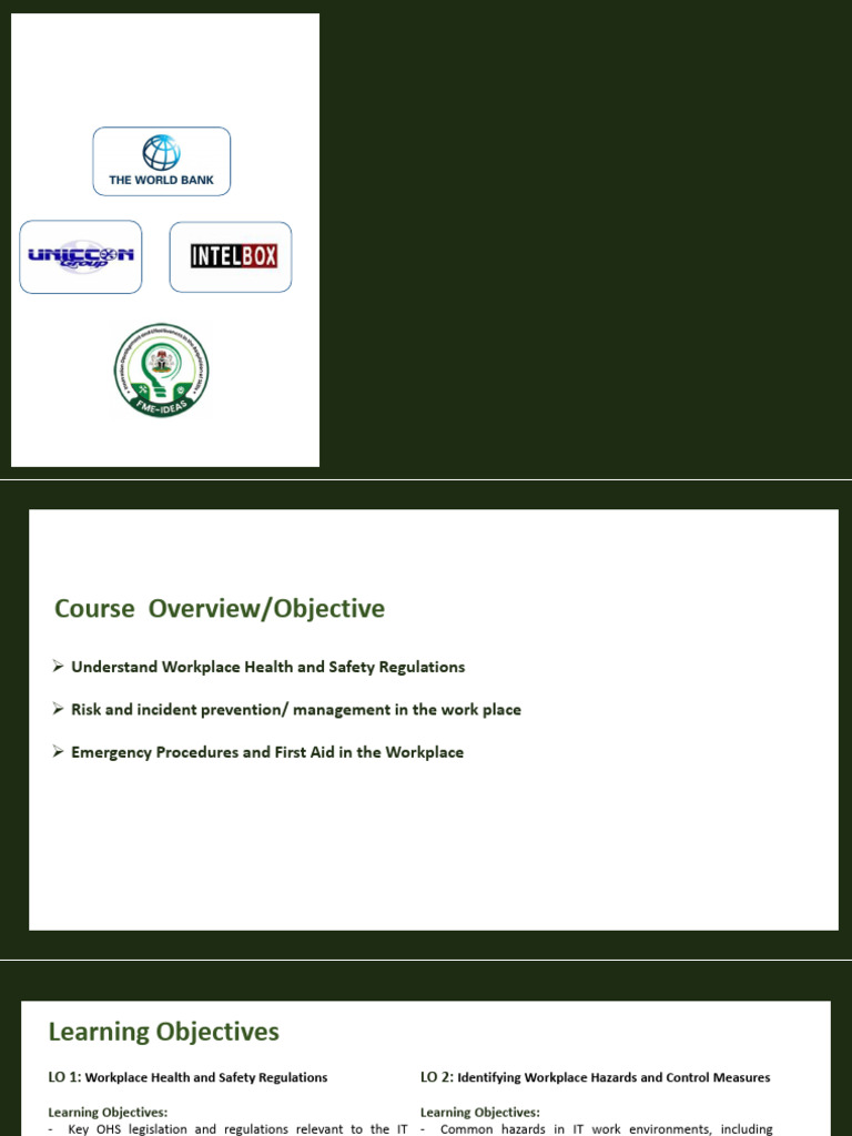 Occupational Health & Safety Overview | PDF | Occupational Safety And ...