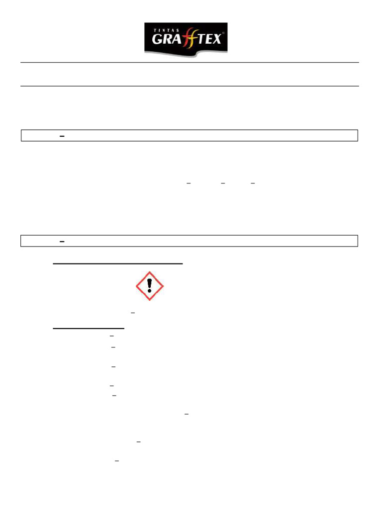 Ficha De Segurança Grafftex Textura Projetada Pdf Incêndios