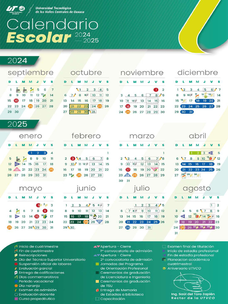 Calendario Escolar 2024 2025 Sub | PDF