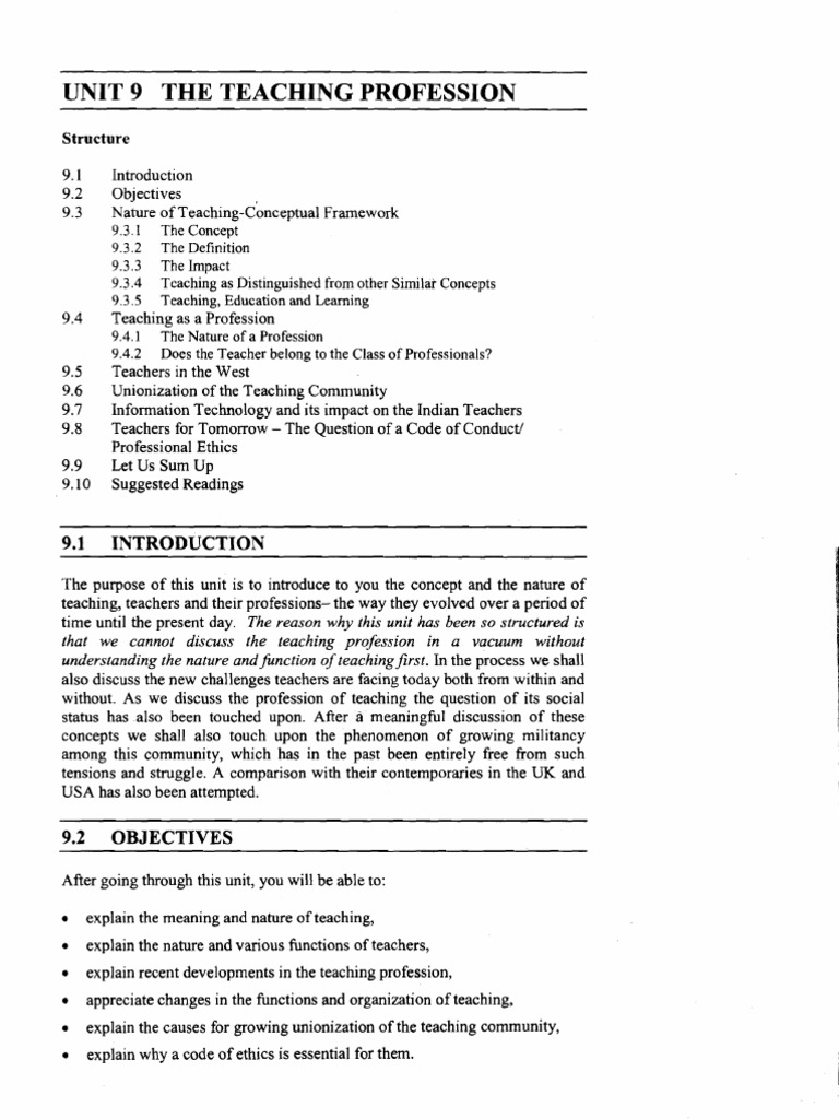 Understanding the Teaching Profession | PDF | Profession | Teachers