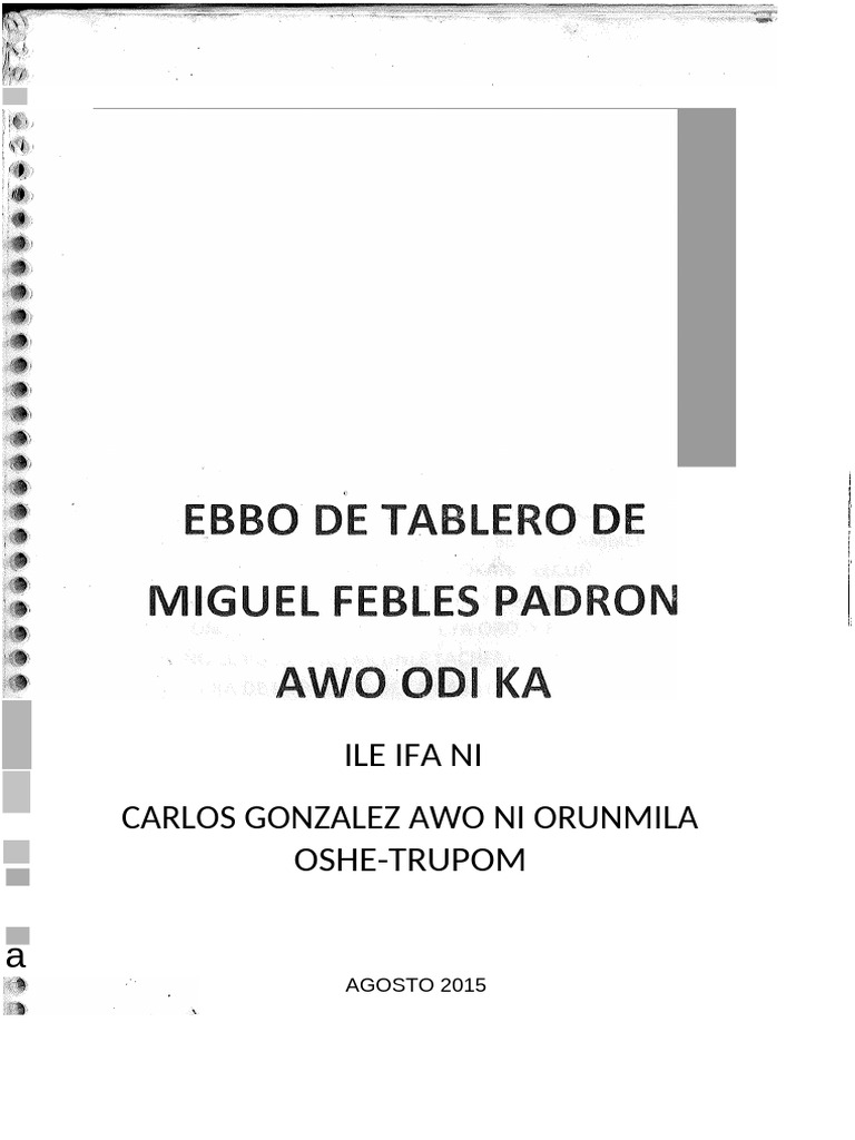 Preparación del Ebbo en Ifá | PDF | Creencia religiosa y doctrina ...